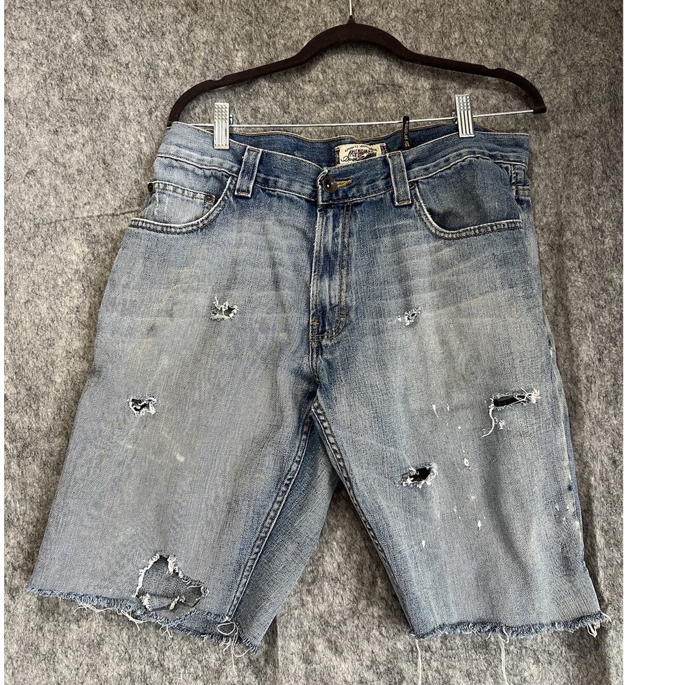 American Rag Cut Off Shorts 36 Jorts Distressed Faded Acid Wash Grunge‎ Denim